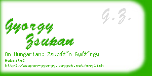 gyorgy zsupan business card